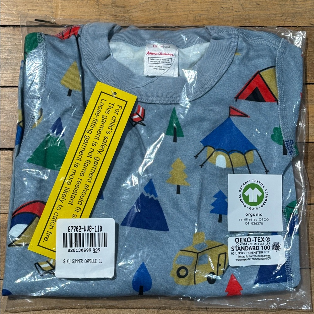 Hanna Anderson Colorful summer Camping organic pajamas